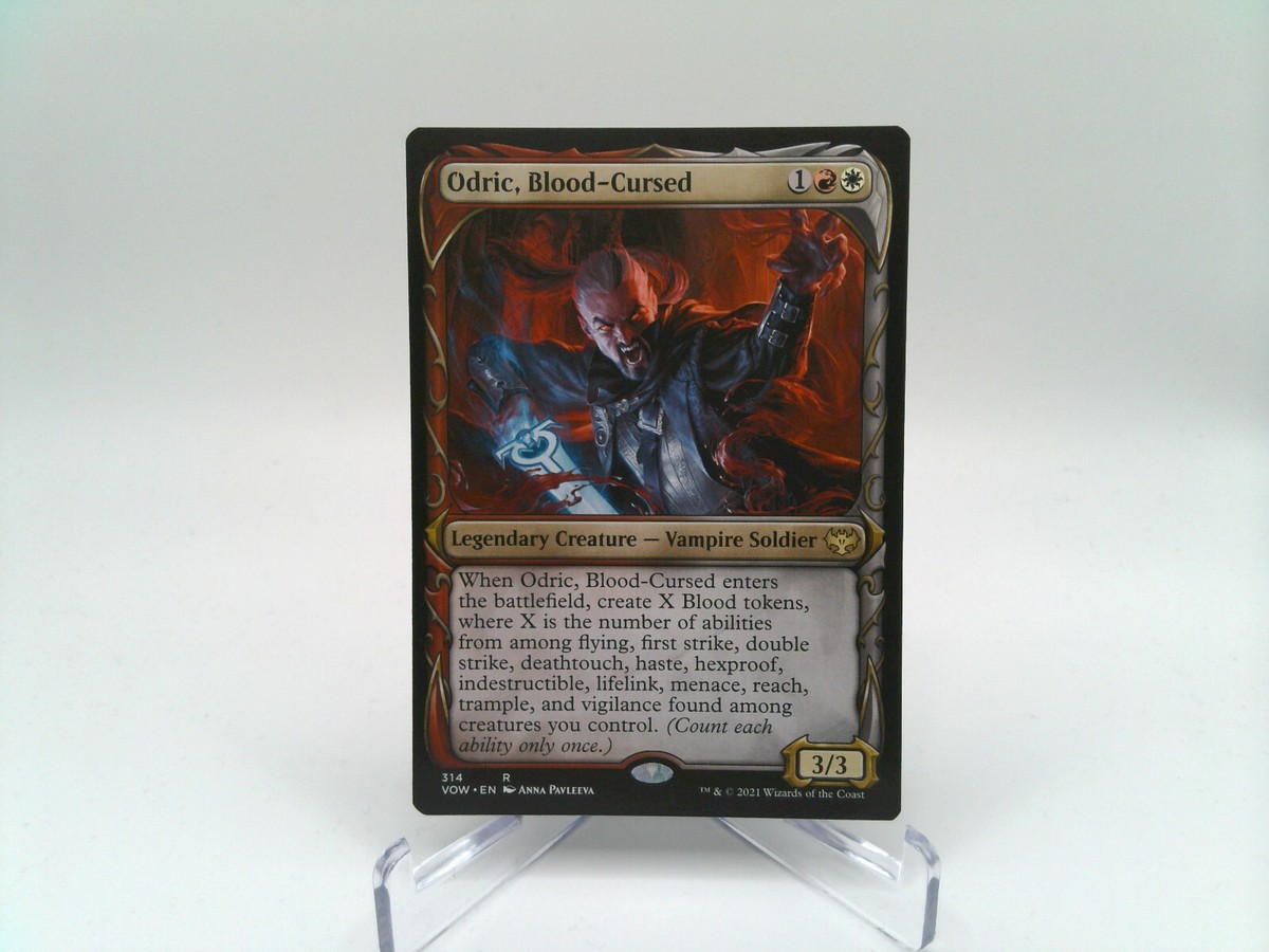 Magic: The Gathering Odric, Blood-Cursed (314) Showcase Foil - Crimson Vow Rare Vampire Soldier