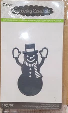 SNOWMAN W HAT DIE STENCIL STAMP FITS DARICE EMBOSSING MACHINES READ 