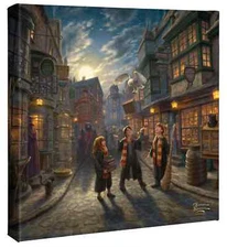 Thomas Kinkade Studios Harry Potter Diagon Alley 14 x 14 Wrapped Canvas