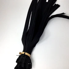 Black Plastic Closed End Zippers Lot of 25 18 in New