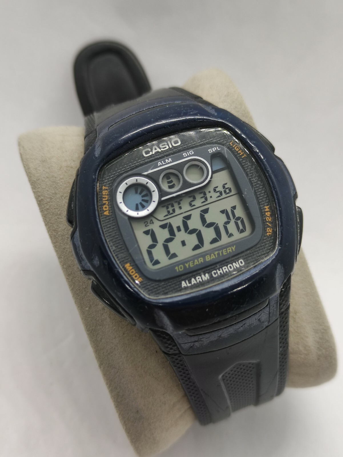 Casio 2963 W-210 Mens Alarm Chrono Digital WR 50m Watch Black \u0026 Blue for  sale online | eBay