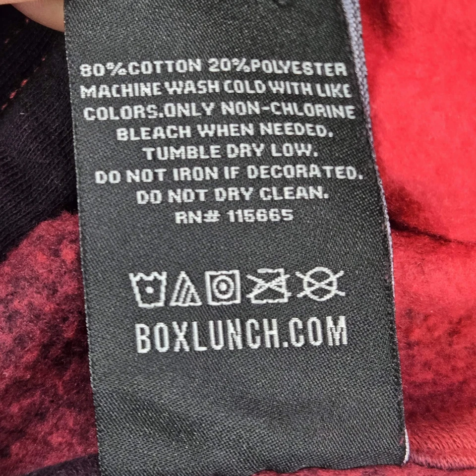 Женская толстовка с капюшоном Sanrio L Цвет красный Цветной блок Разделенный Краситель Kuromi & My Melody Графика - Изображение 3 из 4