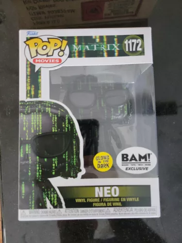 Funko Pop! Movies The Matrix Neo #1172 GITD Glow BAM Exclusive 