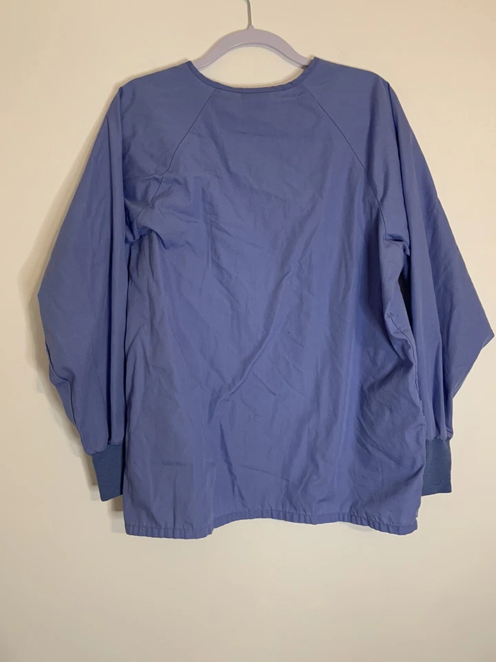 Chaqueta Médica Cisne Blanco Uniforme Médico Medio Azul Abotonada Foto 2 de 4