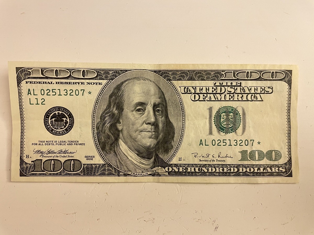 1996 $100 Bill Star Replacement Note FRN San Francisco Currency