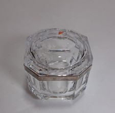 Scatola Contenitore Cristallo COLLE e Argento 800 Italia Design Vintage Zuccheri