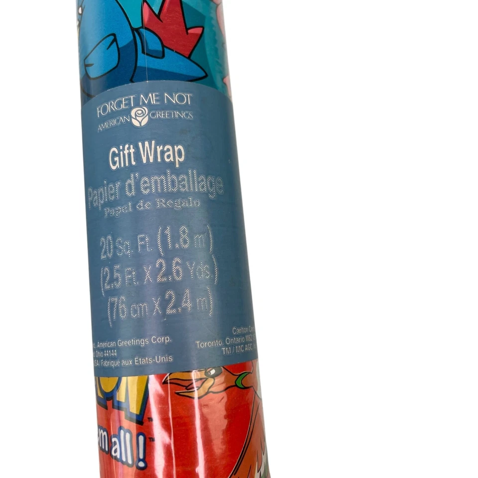 Pokemon Vintage Gift Wrap American Greetings Wrapping Paper Birthday Sealed - Image 4 of 4