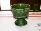 Vintage McCoy Jardiniere Pedestal Planter Green
