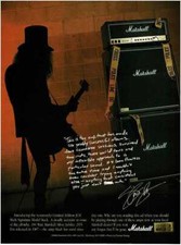Amplificatore MARSHALL 1996 armadi pila SLASH stampa d'epoca pubblicità 1
