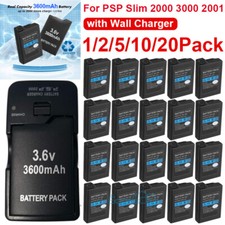Lot Rechargeable Battery  Charger For PSP 2001 3001 3600mAh 3.6V PSP 2000/3000