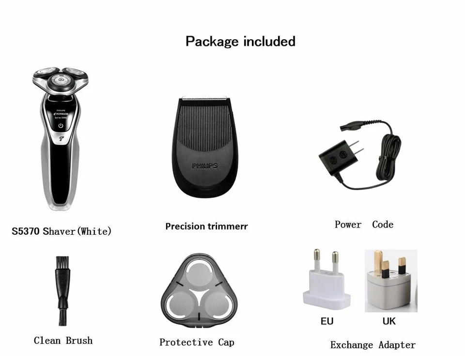 Philips S5370/04 Serie 5000 Elektrischer Rasierer mit Klick-Trimmer - Bild 4 von 4