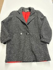 Vtg Women’s Winter Coat Black Wool Double Breasted VTG 80s Made in USA