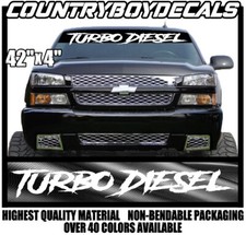 Turbo Diesel 42 Vinyl Decal Sticker Truck Lifted Boost Turbo Country Coal Smoke