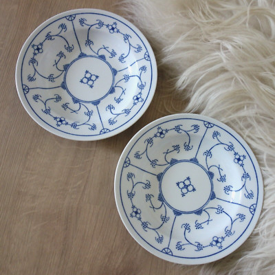 2 Suppenteller Jäger Eisenberg Saks Indisch Blau Strohblume