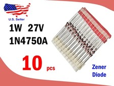 1W 27.0V ZENER DIODE 1N4750A 10 pcs - Free  Fast shipping