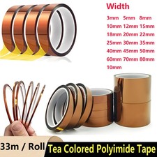 33Meter 3-100mm Kapton Tape High Temperature Heat Resistant Polyimide 3D Printer