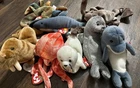Large lot of Vintage Ty beanie babies-Sea Animals