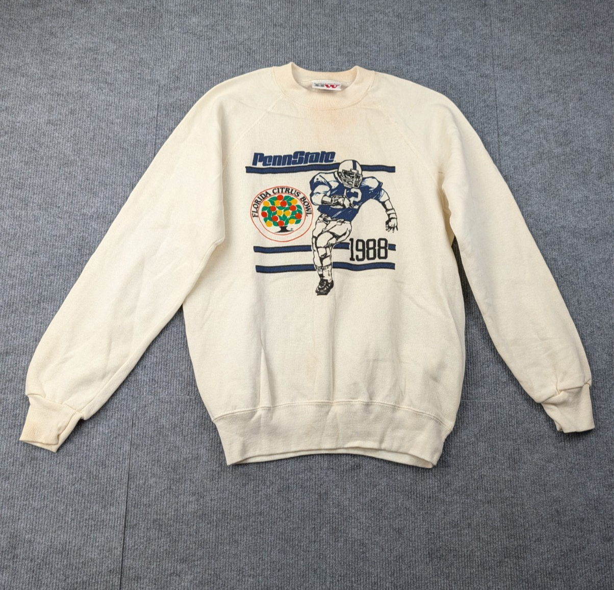 Vintage 80s Penn State Sweatshirt Mens Large Florida Citrus Bowl 1988 Retro