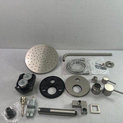 Delta Modern Raincan 2-Setting Shower System Brushed Nickel 342702-SP
