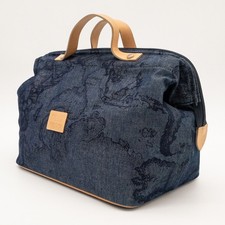 Alviero Martini 1A Classe Denim Map Print Bag