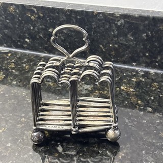 ANTIQUE Victorian Silver Plated Expanding Toast Rack c.1895