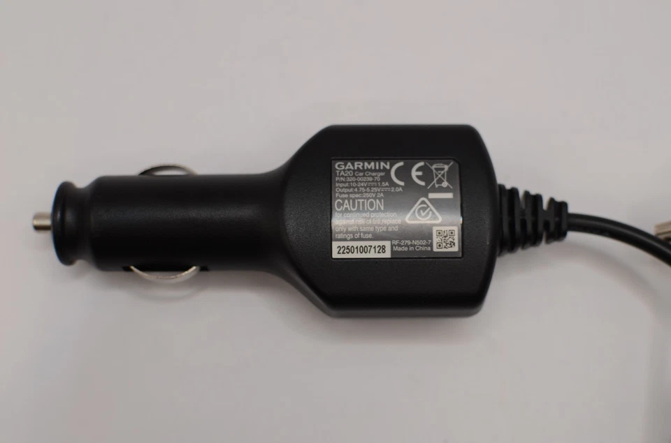 Cargador de coche Garmin TA20 genuino OEM SOLAMENTE *ENVÍO GRATUITO* Foto 2 de 3