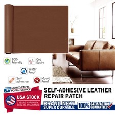 Self Adhesive Brown Leather Repair Patch DIY, Patch Holes/Rips in Car seat Sofas
