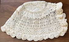 Antique Handmade Crocheted Lace Baby Bonnet Cap