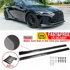 78.7 Carbon Look Side Skirt Rocker Panel For Lexus Is200t Is250 Is350 Isf Sc