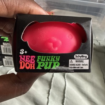 New NEEDOH Funky Pup Puppy DOG Nee Doh Stress Ball SQUISHY Fidget Toy - PINK