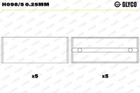 Neu - Glyco H098/50.25Mm Kurbelwellenlager FüR Dacia Mitsubishi Opel Renault