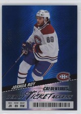 2024-25 Upper Deck Credentials Debut Ticket Access Blue /399 Joshua Roy #123 5f0