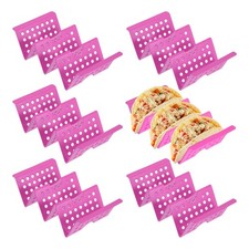 6 Pezzi Supporti per Taco, Supporto per Taco Cavo in Plastica per Forniture per Feste, Viola