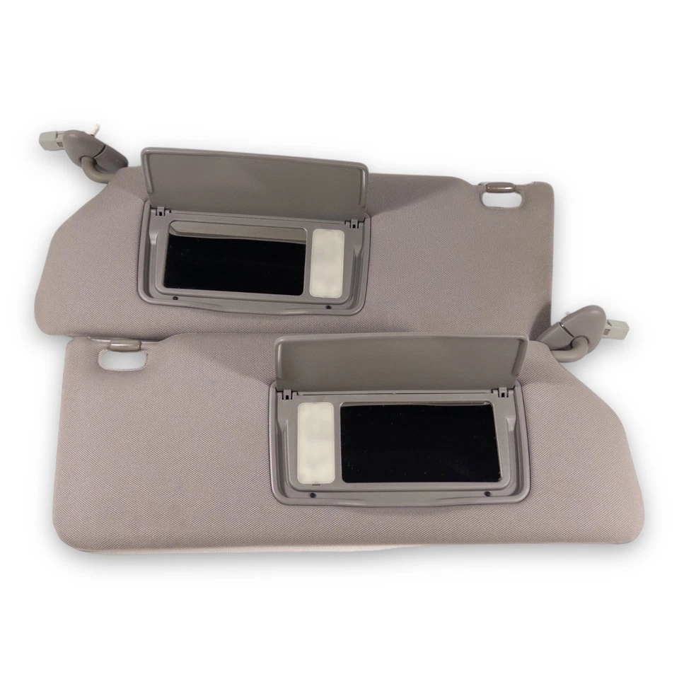 2006-2014 Honda Ridgeline Driver & Passenger Side Sun Visor Pair Set Gray Cloth - Image 4 of 4