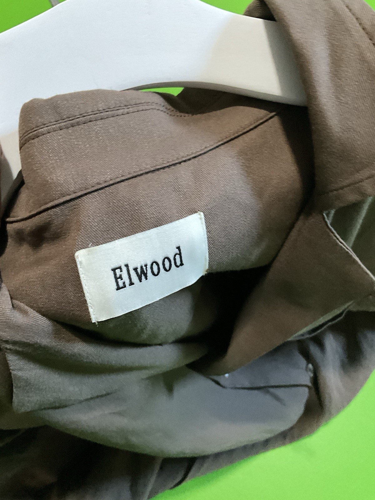 Elwood Mens Camp Shirt Short Sleeve Button Up  Brown Size L Nwt