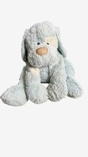 Toys r Us EXTRA LARGE 34" Blue White Spots Fluffy Dog Puppy Stuffed Animal Plush