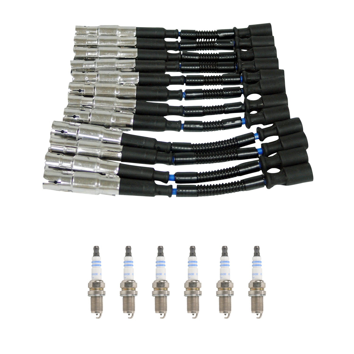 NGK Wire Set And 6 Racing Spark Plugs Kit for C208 CLK320 W163 ML320 3.2L V6 NA