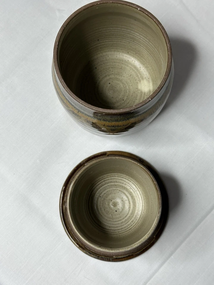 Студийный художественный керамический глазурованный масляный колокол фермерский домик деревенский с подписью художника - Изображение 4 из 4