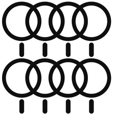 8 Pack Universal Metal Rings Sticker Compatible with MagSafe Magnetic Black