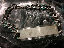 Alpacca Silver ID Identity Bracelet 32.5g / 7.5" VGC Men's / Unisex