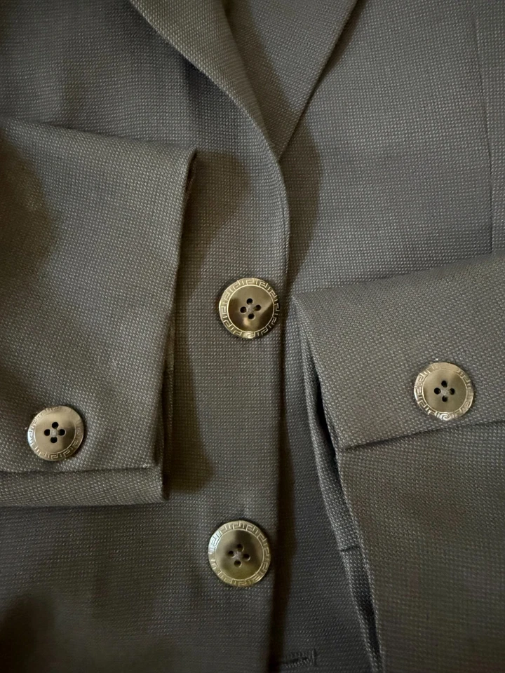 V2 Versace Black Fine Wool Suit Jacket  Size 36R - Image 4 of 4