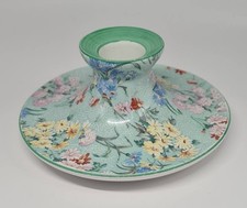 Shelley 1930s earthenware 8809/G melody chintz candlestick 1938  4.75"