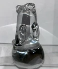 VTG 1970 Steuben Crystal Beaver Figurine Signed Art Glass stunning 5.125” tall