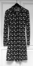 Versace Versus Dress Button up Long Sleeves Geometric pattern 90s Vintage S