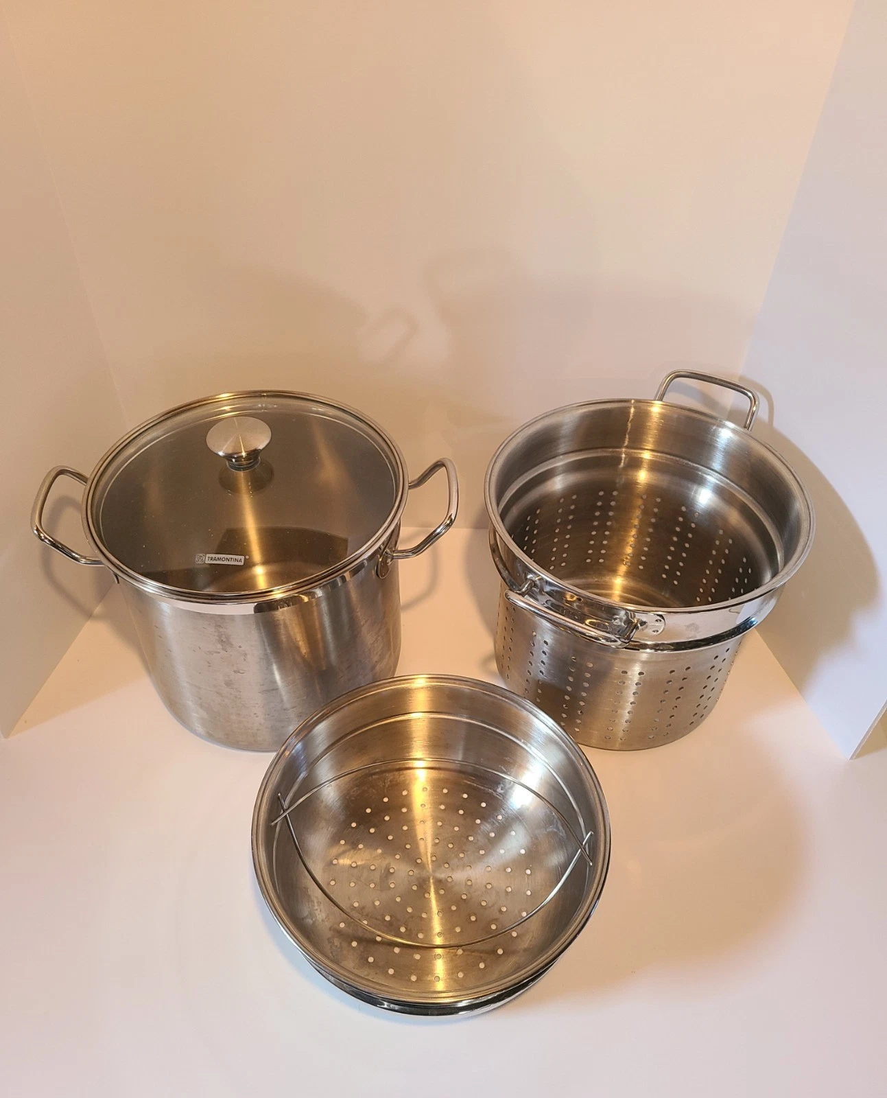 Tramontina Professional 10 qt 9.5 L Multi Cooker 18/10 Stainless Steel Lot Of 4