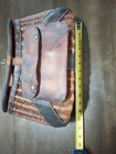 Vintage Wicker Leather Fly Fishing Trout Fish Creel Basket Pouch Fishing Tool
