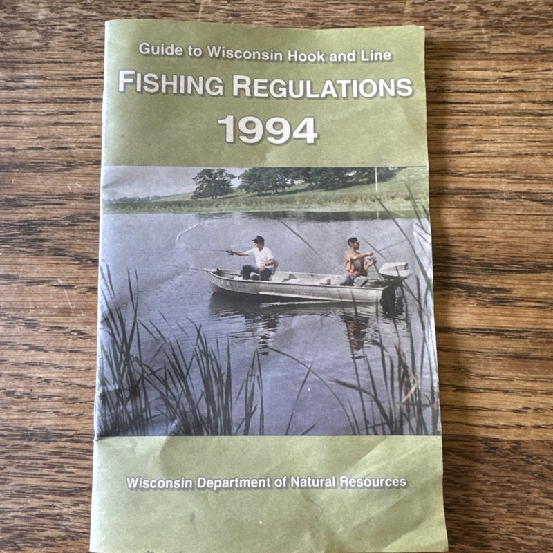 Vintage 1994 Wisconsin Fishing Regulations DNR Booklet