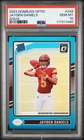 2024 PANINI DONRUSS OPTIC AQUA #248 JAYDEN DANIELS ROOKIE RC 215/299 PSA 10