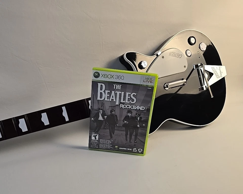 Controlador de Guitarra Gretsch Rock Band THE BEATLES + Paquete de Juego (Xbox 360) Probado Foto 4 de 4