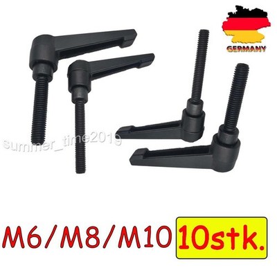 10-tlg Verstellbar Klemmhebel Verschlusshebel Spannhebel Spanngriff M6 M8